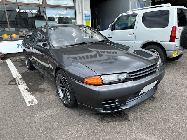 日産 R32 GTR エアコン修理(コンデンサ・ホース・エアコンパネル) 行い